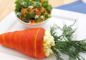 Слоеные морковки с салатом (рецепт с фото)