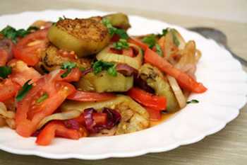 Постный салат из кабачков Кашемир