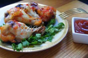 Куриные крылышки, запеченные в медово-аджичном соусе: рецепт с пошаговым фото
