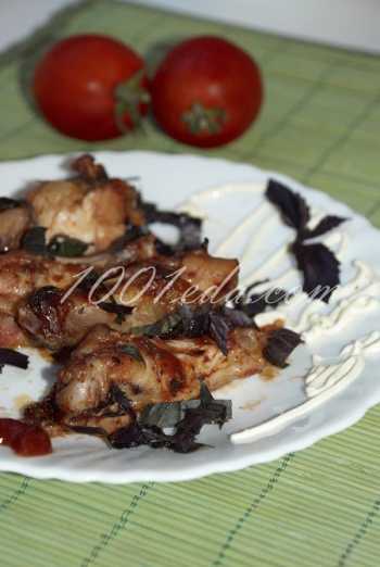 Куриные крылышки в томатном соусе с базиликом: рецепт с пошаговым фото