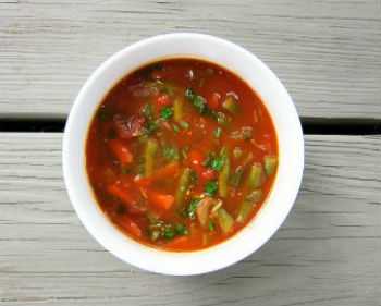 Суп с бараниной и стручковой фасолью