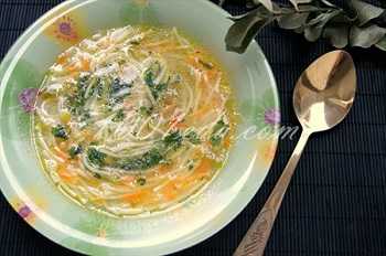 Вермишелевый суп: рецепт с пошаговым фото